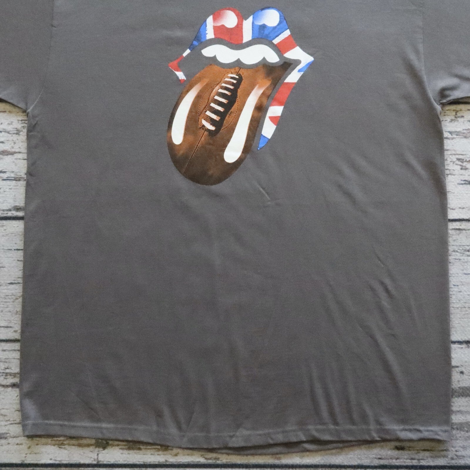 Vintage The Rolling Stones Twikenham Band Tshirt Gray Tour Football