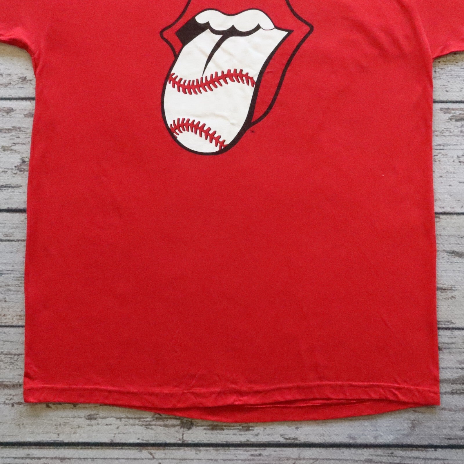 Vintage The Rolling Stones Anaheim Band Tshirt Tour Red Size XL
