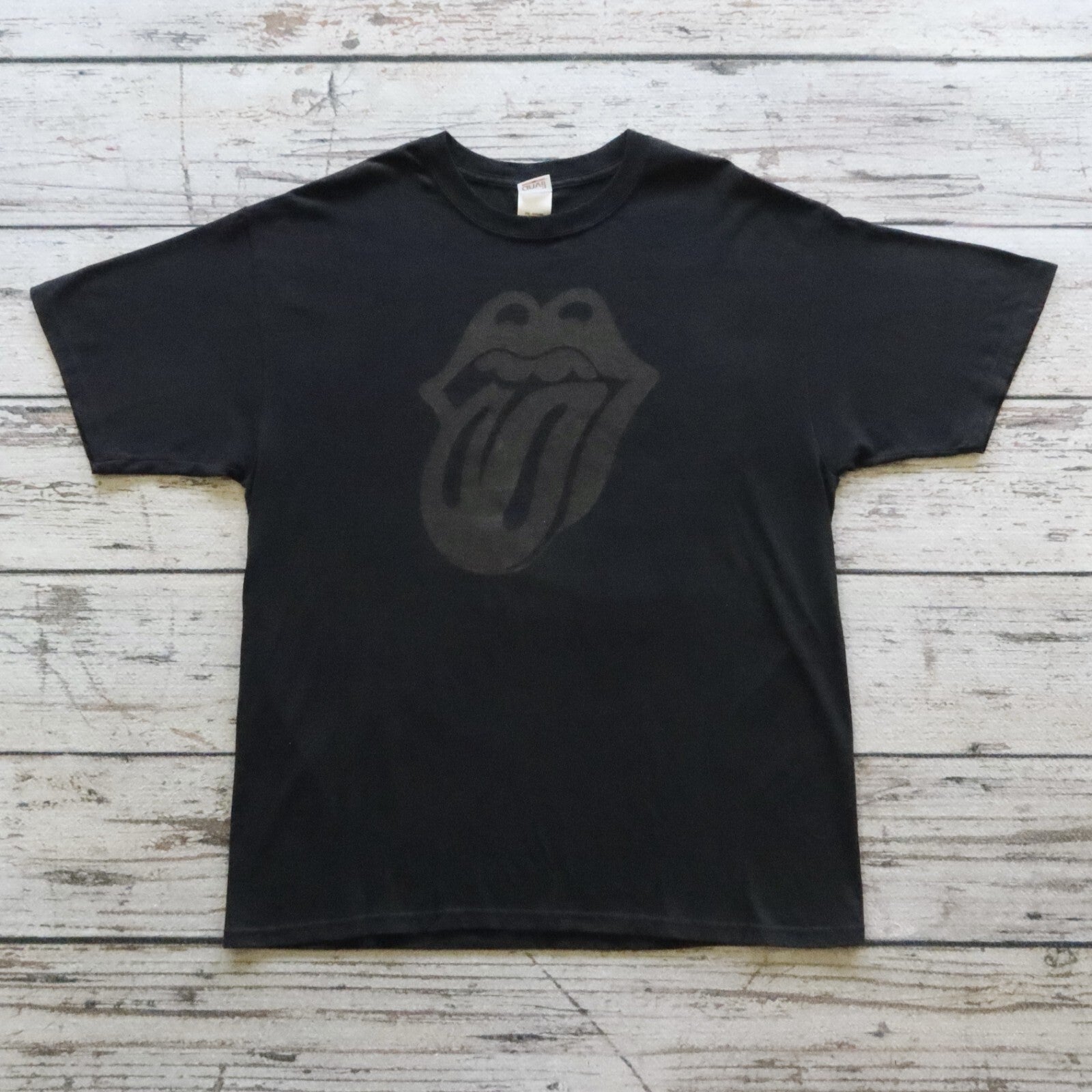 Vintage The Rolling Stones Los Angeles Tour Tshirt Band Black Size XL