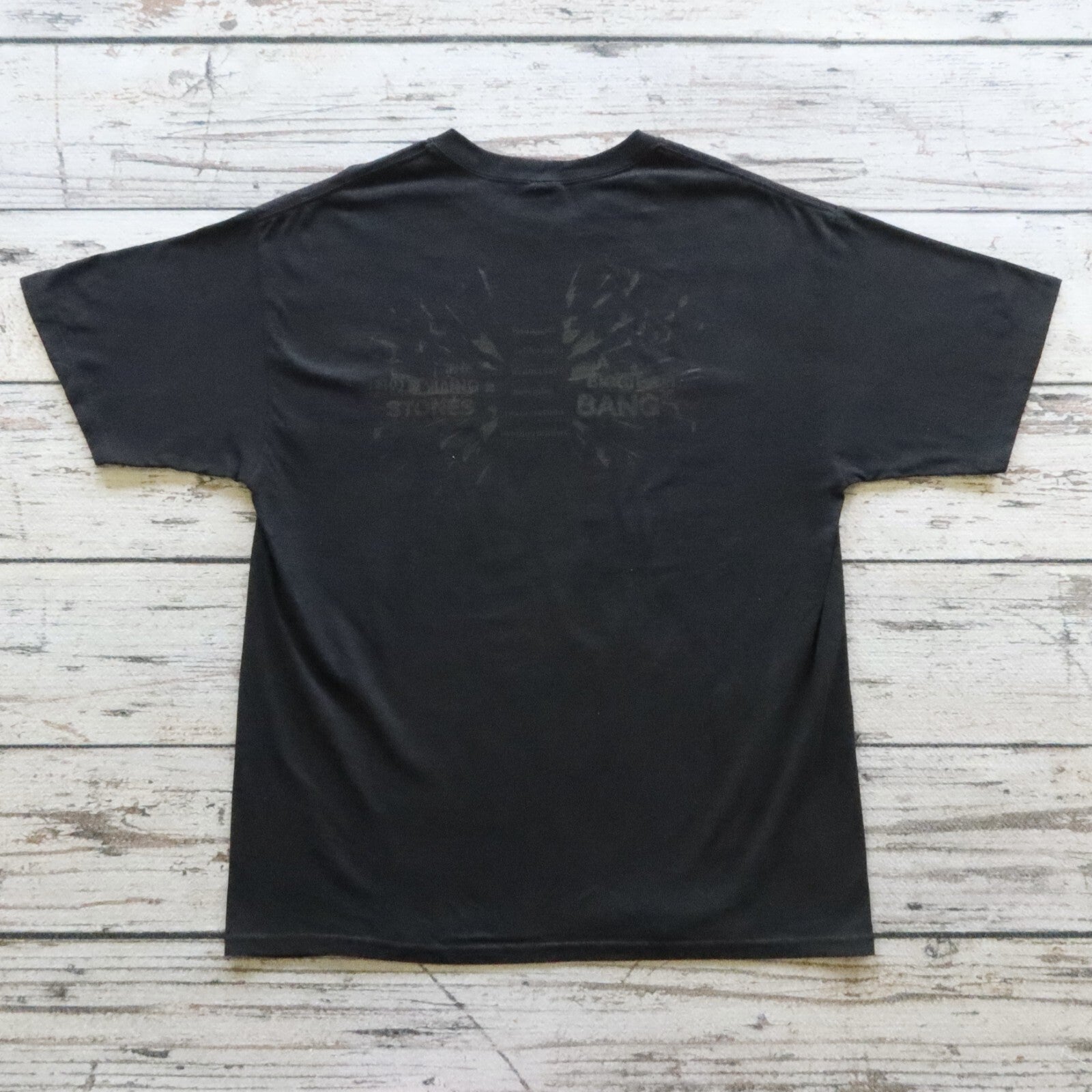 Vintage The Rolling Stones Los Angeles Tour Tshirt Band Black Size XL