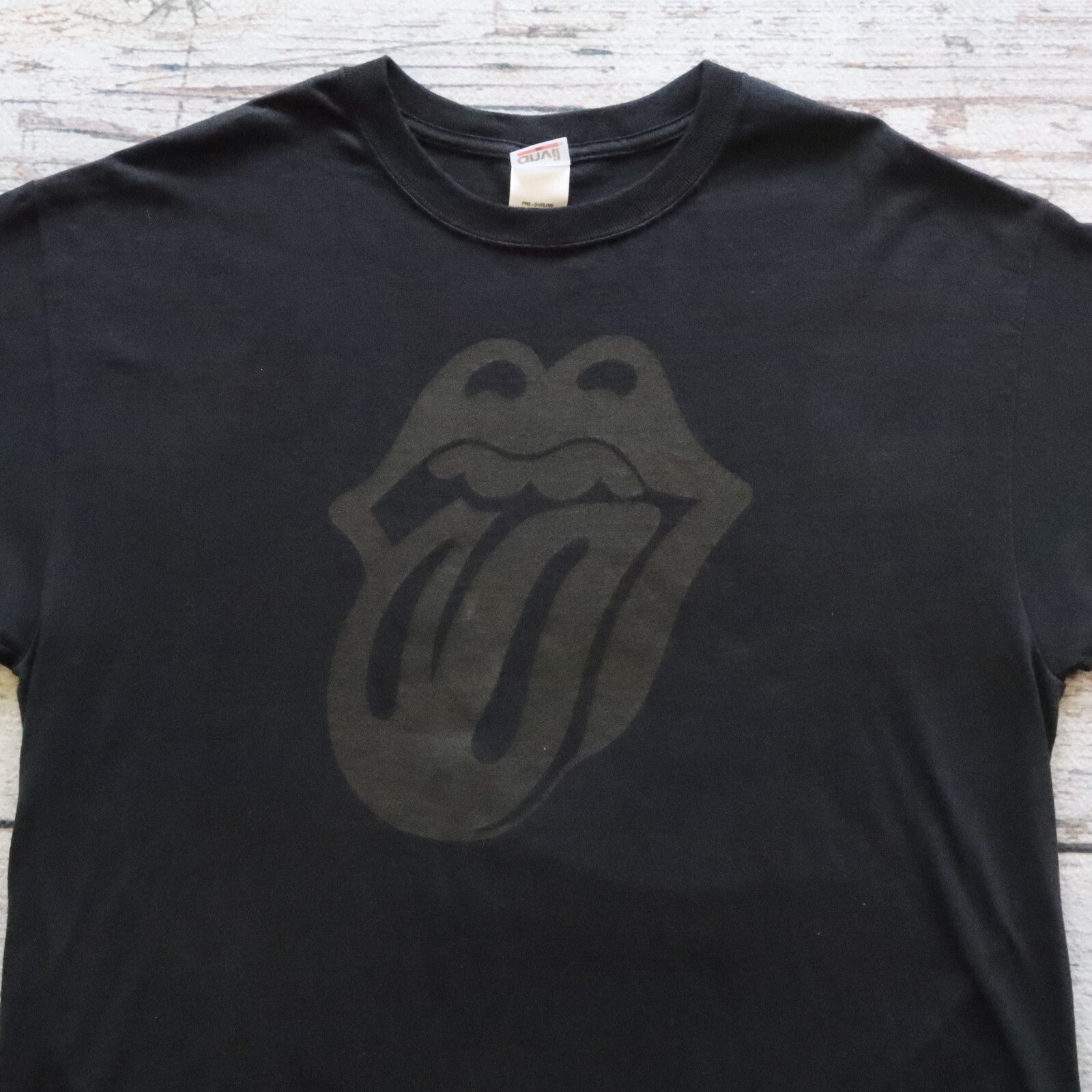 Vintage The Rolling Stones Los Angeles Tour Tshirt Band Black Size XL