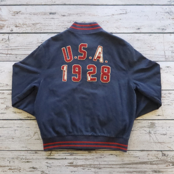 Vintage Polo Ralph Lauren P28 USA 1928 Bomber Jacket Size L Sports