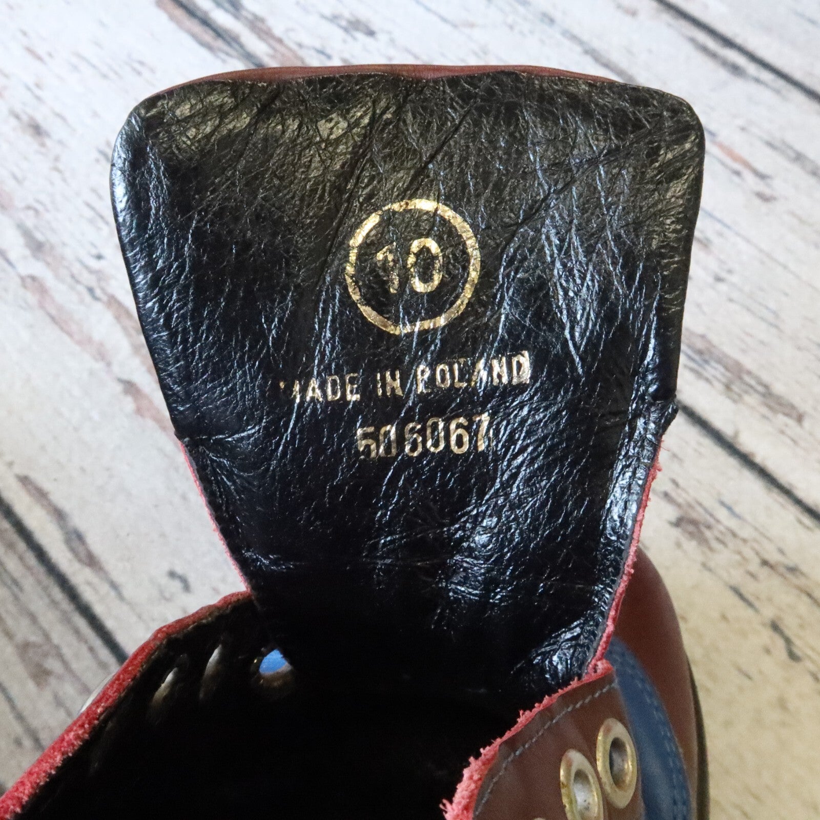 Vintage John Fluevog Flame Leather Derby Shoes Size 10