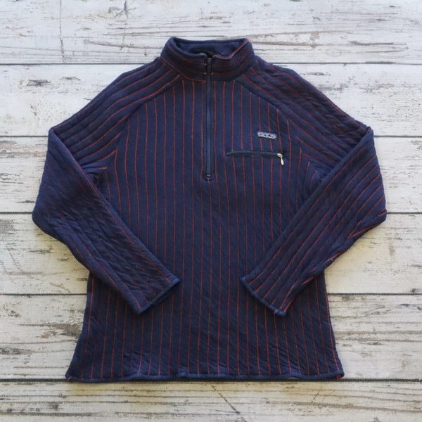 Vintage 70s Patagonia Quilt Again Stripe Pullover Size XL
