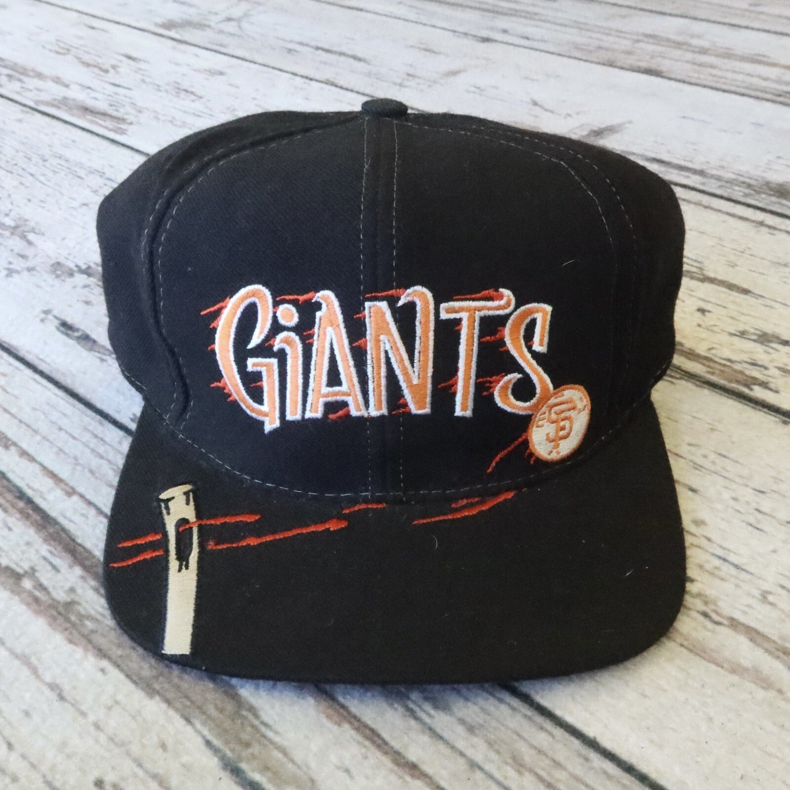 Vintage 90s San Francisco Giants Snapback Hat Logo Twins