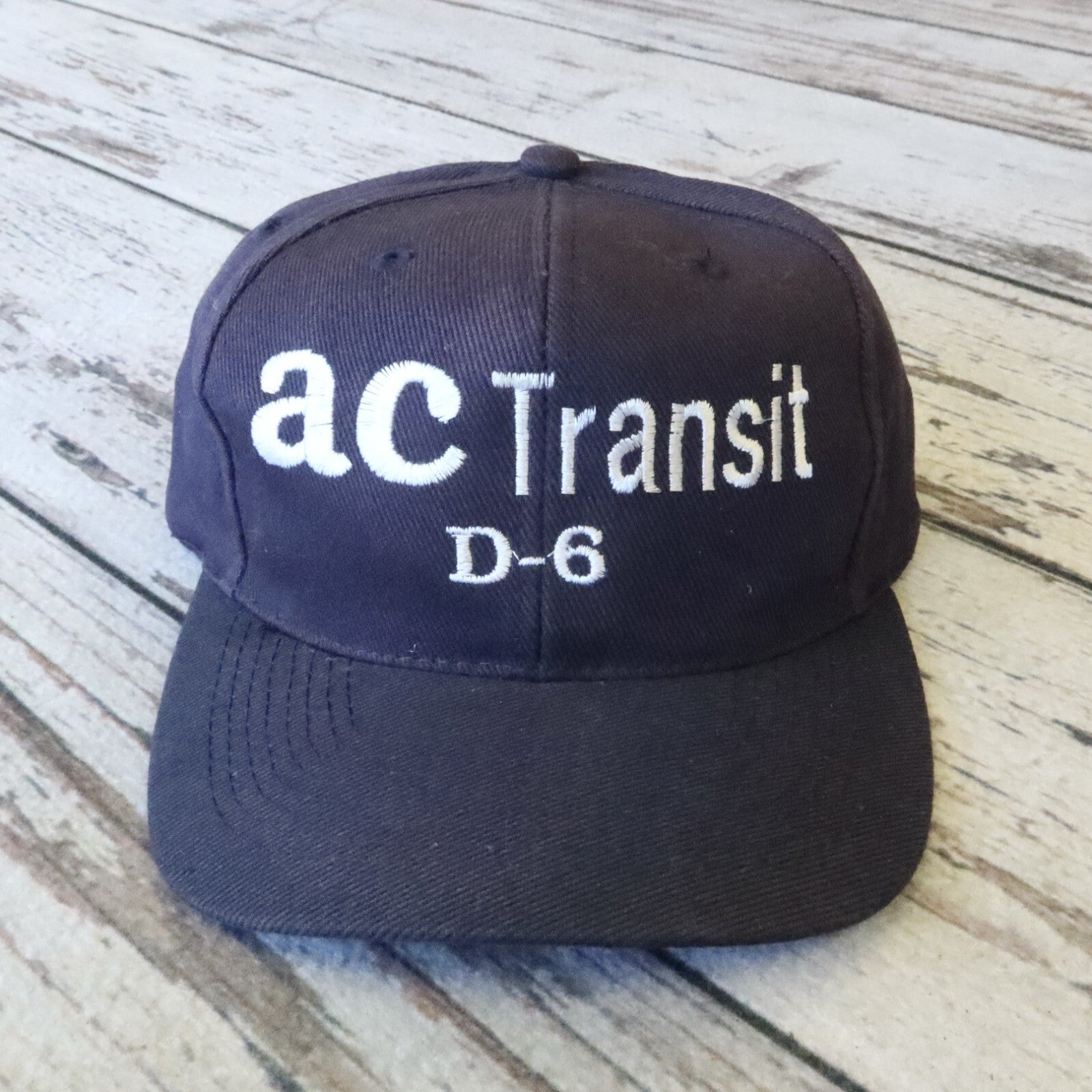 Vintage Bay Area East Bay AC Transit Bus Driver Snapback Hat Otto Cap Graffiti