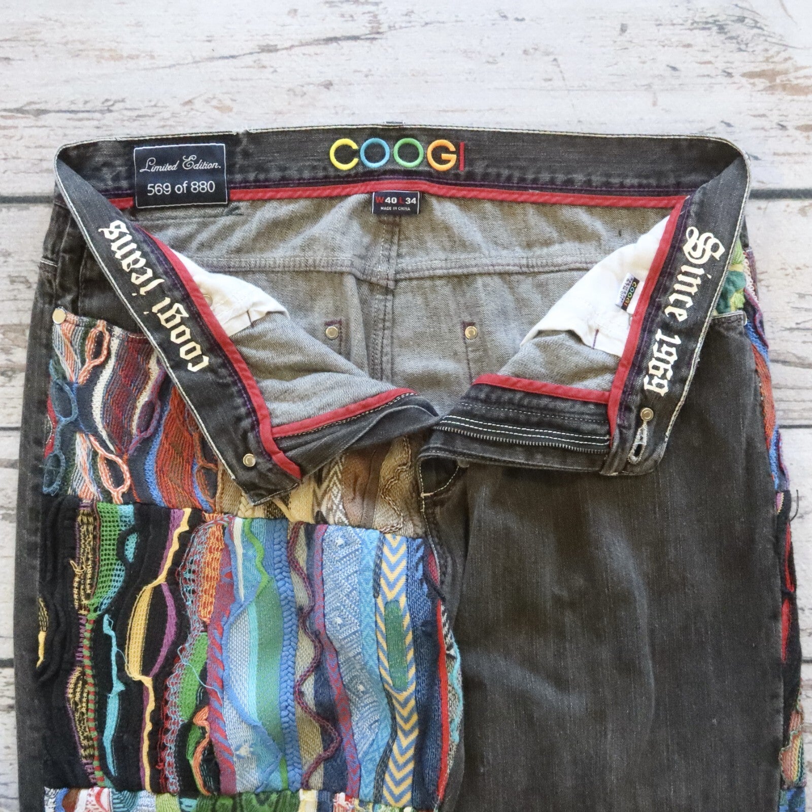 Vintage Rare COOGI Sweater Jeans Pants Size 38 Biggie Hip Hop Rap