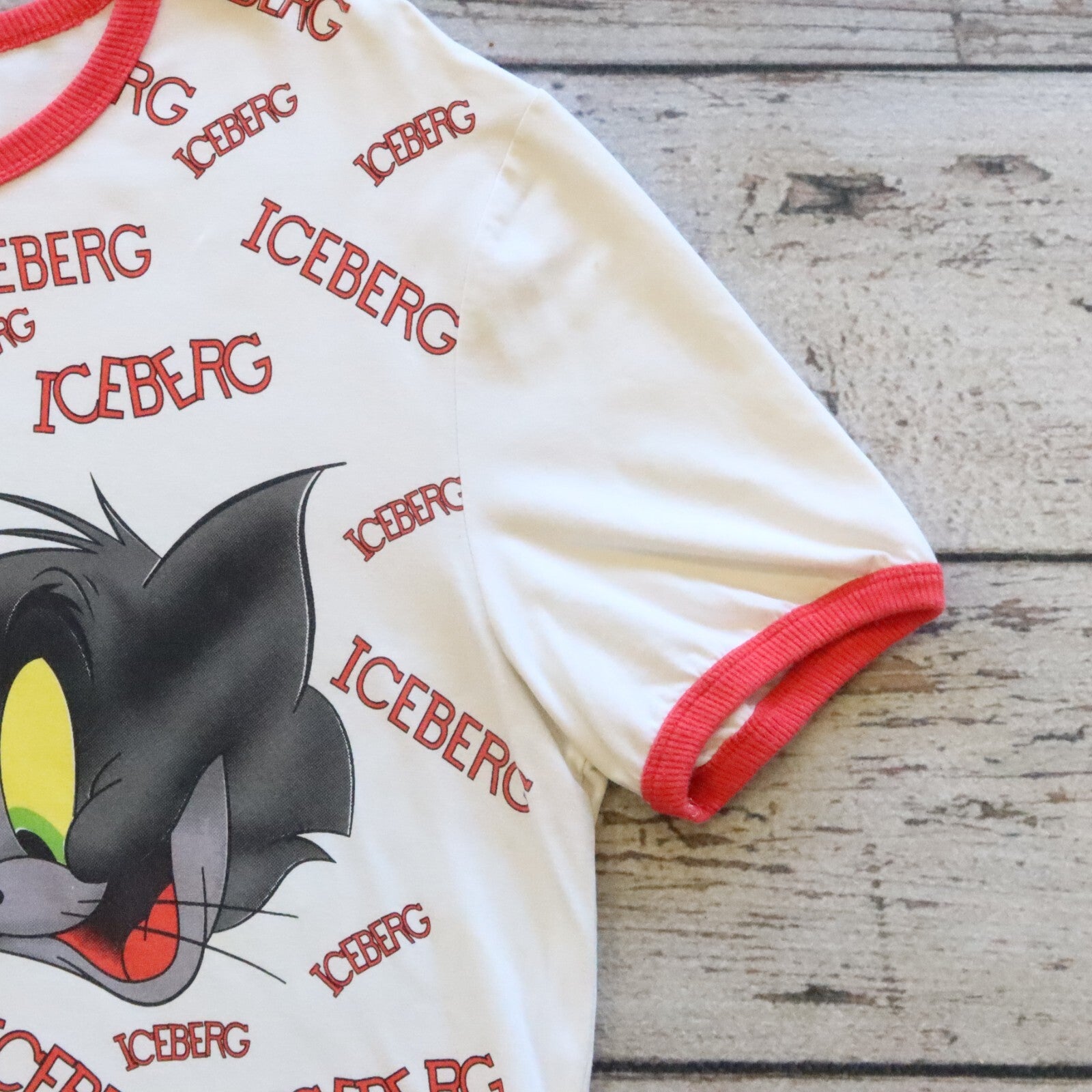 Vintage Iceberg Tom And Jerry Ringer Tshirt Size XXL